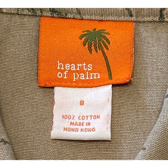 Hearts of Palm Collared Jacket Beige Red Floral Print 100% Cotton Women's Size 8 - Picture 6 of 16